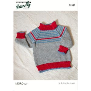 Little Sloppy Joe Sweater Knitting Pattern (N1627)