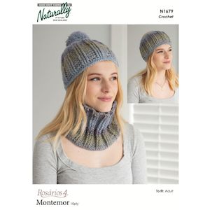 Ski Slope Crochet Beanie, Head Band & Neck Warmer Crochet Pattern (N1679)