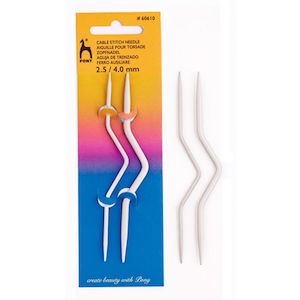 Haberdashery: Pony Cable Needles Bent - Set of 2