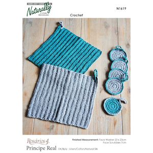 Haberdashery: Crochet Face Scrubbies & Face Washer Crochet Pattern (N1619)