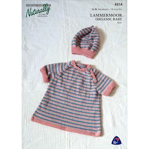 Short Sleeve Raglan Tunic & Hat Knitting Pattern (K514)