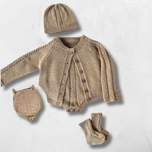 Haberdashery: Luxury Crepe Baby Set Knitting pattern (CRU2221)