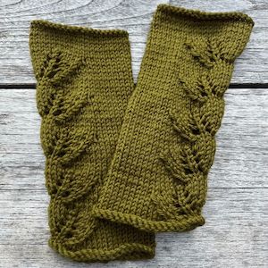 Fern Mitts Knitting Pattern - 8Ply