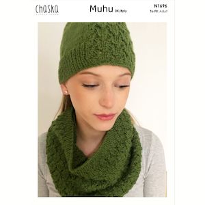 Haberdashery: Little Frogs Cowl & Lace Panel Beanie Knitting Pattern (N1696)