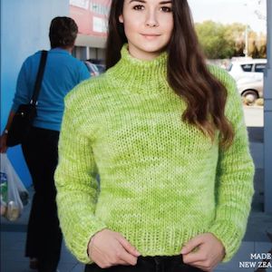 Haberdashery: Chunky Polo Neck Sweater Knitting Pattern (1497)