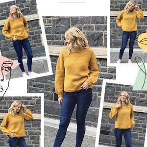 Top Down Sweater Knitting Pattern (2208)