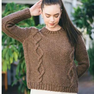 Cable Sweater Knitting Pattern (2114)