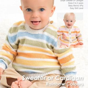 Baby Sweater & Cardigan Knitting Pattern (1426)