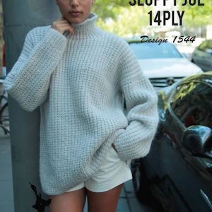 Oversized Jumper Knitting Pattern (1544)