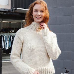 High Neck Sweater Knitting Pattern (1496)