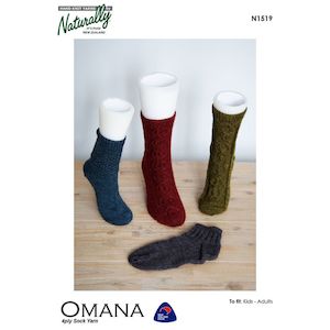 Cable or Texture Socks Knitting Pattern (N1519)