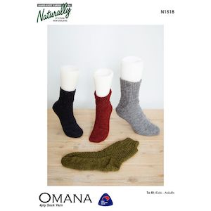 Haberdashery: Socks for the Family Knitting Pattern (N1518)