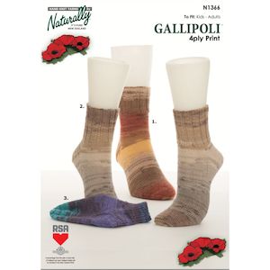 Gallipoli Socks & Anklet Socks Knitting Pattern (N1366)