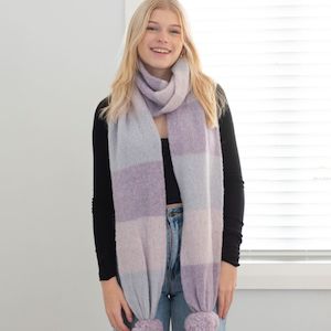 Marled Long Scarf Knitting Pattern (N1659)