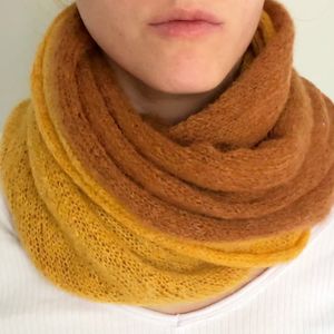 Caramel & Banana Swirl Scarf Knitting Pattern (N1726)