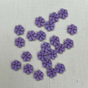 Flower Buttons - Purple (15mm)