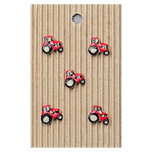 Handmade Buttons Tractor - Set of 5 (L539)