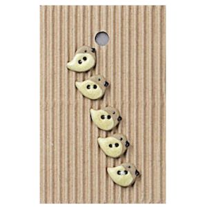 Haberdashery: Handmade Buttons Birds - Set of 5 (L548)