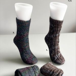 Cable Panel Socks Knitting Pattern (N1755)