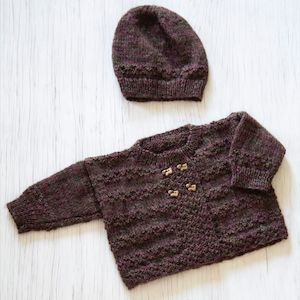 Cardigan & Hat Knitting Pattern (K3043)