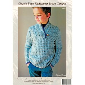 Classic Boys Fisherman Jumper Knitting Pattern (AP1212)