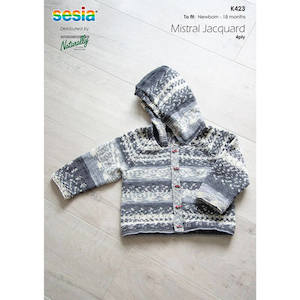 Raglan Cardigan with Hood Knitting Pattern (K423)