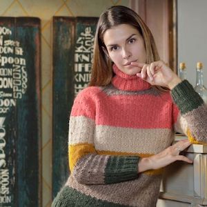 Puzzle Tricot Sweater Knitting Pattern