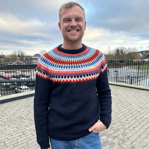 Celeste Sweater Man Knitting Pattern - PetiteKnit