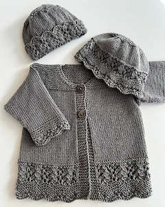 Amelie Cardigan & Hats 4ply