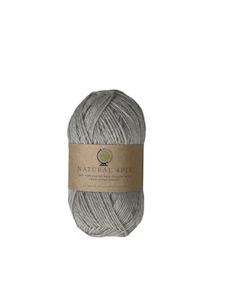 Natural 4Ply Undyed NZ Wool - Silver