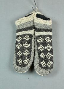 Wool knit slippers - Natural