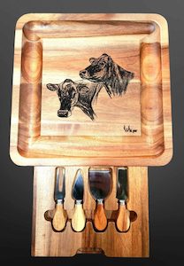 Cheese board jersey cow