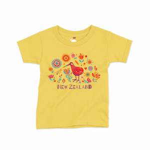 Childrens New Zealand T Shirt - Kiwi Flower