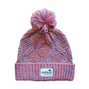 New Zealand Beanie - Coral Pompom Beanie