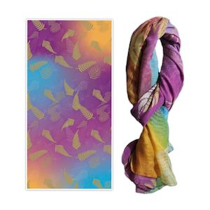 Bandanas Scarves: Wild Kiwi Scarf - Ferns