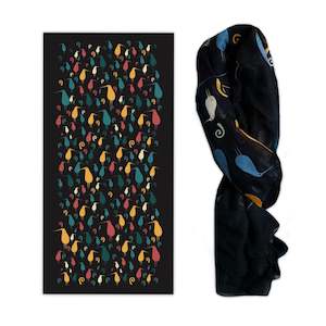 Bandanas Scarves: Wild Kiwi Scarf - Kiwi