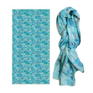 Bandanas Scarves: Wild Kiwi Scarf - Koru