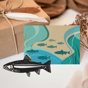 Metal Art Card - Trout