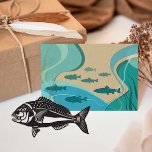 Gift Cards: Metal Art Card - Snapper