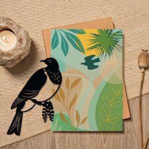 Metal Art Card - Kereru