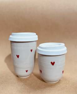 'Hearts' Westcoast Stoneware 8oz Keepcup