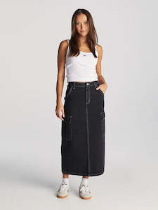 Lee Cargo Midi Skirt - Throwback Black