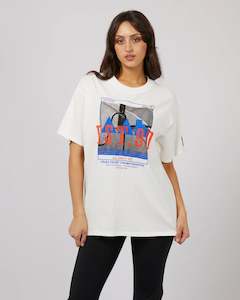 All About Eve Active Sessions O/s Tee - Vintage White