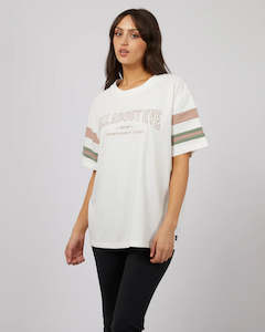 All About Eve Boston Panel Tee - Vintage White