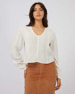 ALL ABOUT EVE PALOMA SHIRT - VINTAGE WHITE