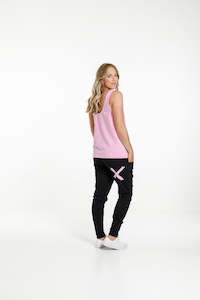 Womenswear: HOMELEE APARTMENT PANTS - BLACK W PINK BLOOM PRINT X