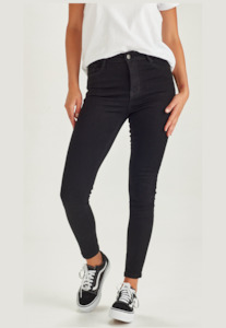 JUNKFOOD JEANS SLIP ANKLE GRAZER - BLACK