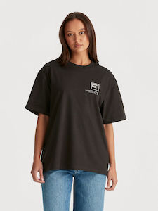 LEE ROSE BAGGY TEE - WORN BLACK