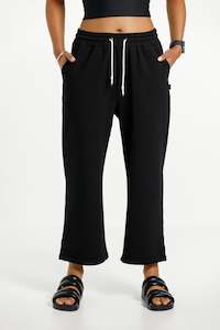 Rose Road Cropped Baller Pants - Black