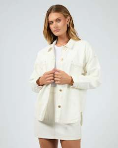 All About Eve Coco Denim Shacket - Vintage White